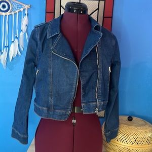 GB girls jean side zip jacket